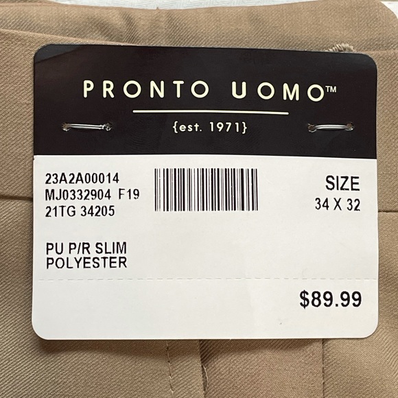 Pronto Uomo Men’s Polyester Dress Pants NWT - Picture 4 of 6